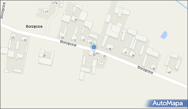 Borzęcice, Borzęcice, 34, mapa Borzęcice