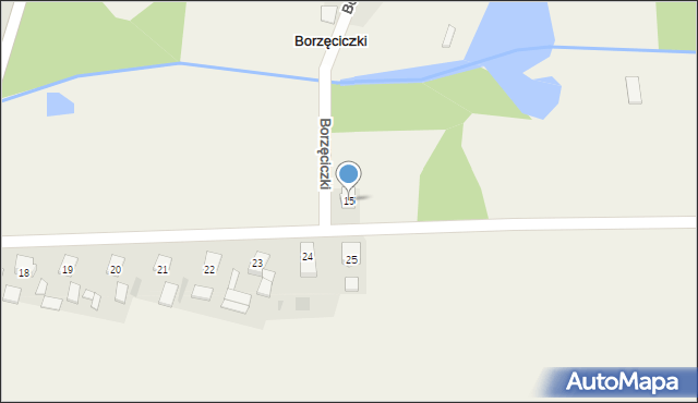 Borzęciczki, Borzęciczki, 15, mapa Borzęciczki