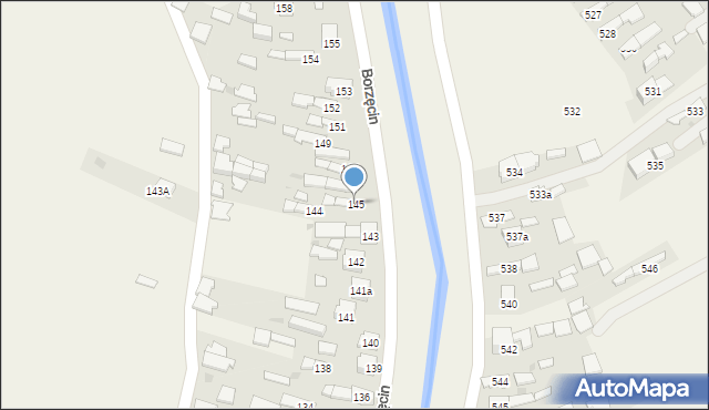 Borzęcin, Borzęcin, 145, mapa Borzęcin