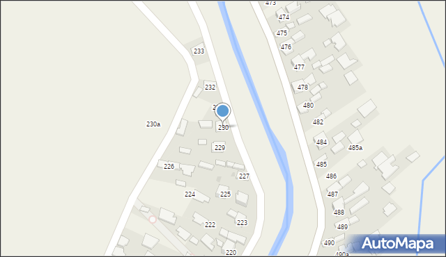 Borzęcin, Borzęcin, 230, mapa Borzęcin