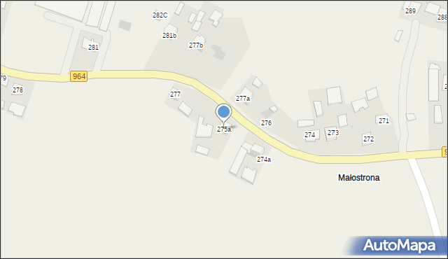 Borzęcin, Borzęcin, 275a, mapa Borzęcin