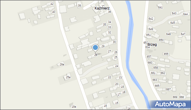 Borzęcin, Borzęcin, 28, mapa Borzęcin