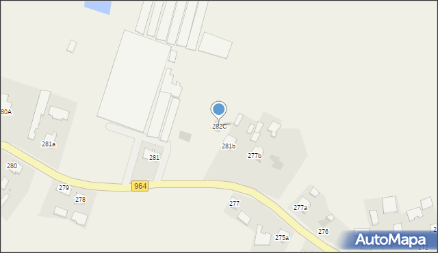 Borzęcin, Borzęcin, 282C, mapa Borzęcin