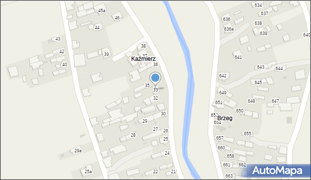 Borzęcin, Borzęcin, 33, mapa Borzęcin