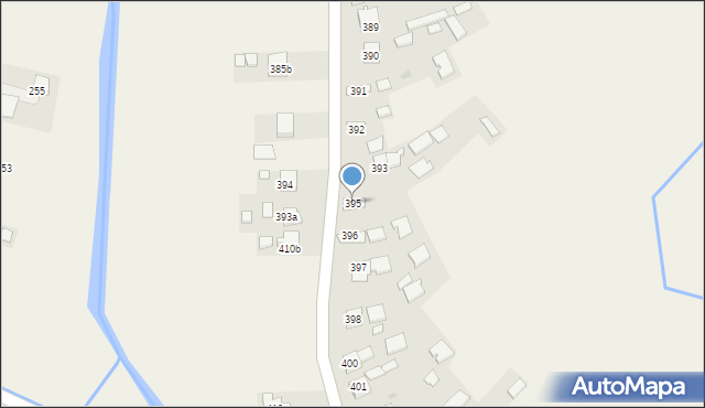 Borzęcin, Borzęcin, 395, mapa Borzęcin