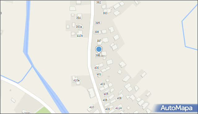 Borzęcin, Borzęcin, 399, mapa Borzęcin