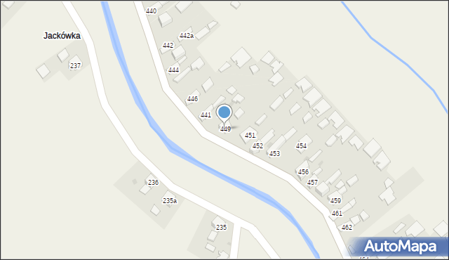 Borzęcin, Borzęcin, 449, mapa Borzęcin