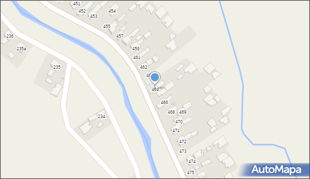 Borzęcin, Borzęcin, 464, mapa Borzęcin