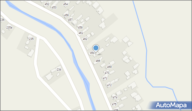 Borzęcin, Borzęcin, 465, mapa Borzęcin