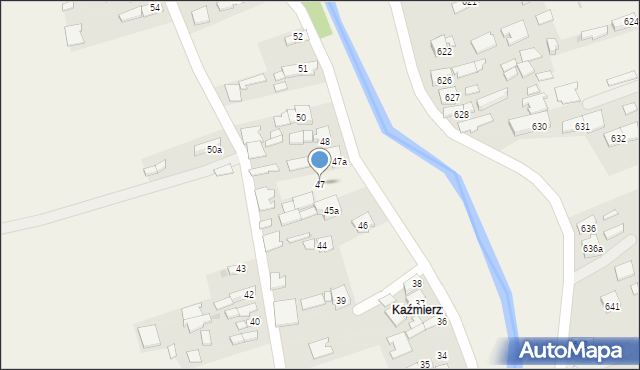 Borzęcin, Borzęcin, 47, mapa Borzęcin