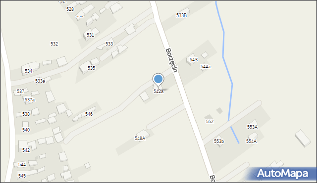 Borzęcin, Borzęcin, 542a, mapa Borzęcin
