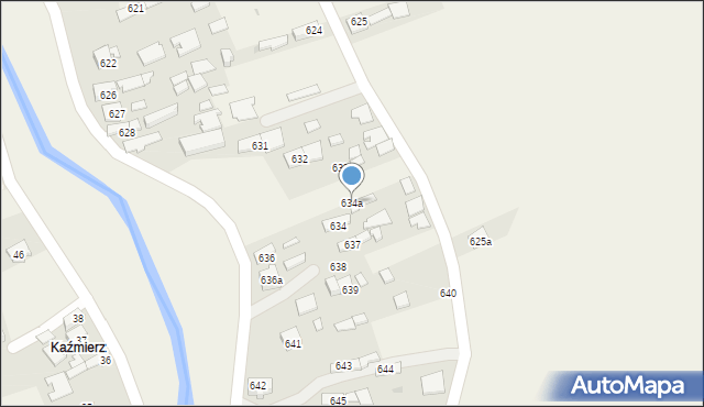 Borzęcin, Borzęcin, 634a, mapa Borzęcin