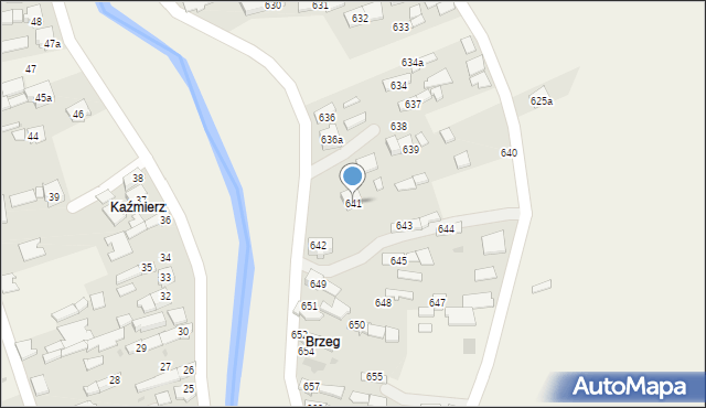 Borzęcin, Borzęcin, 641, mapa Borzęcin