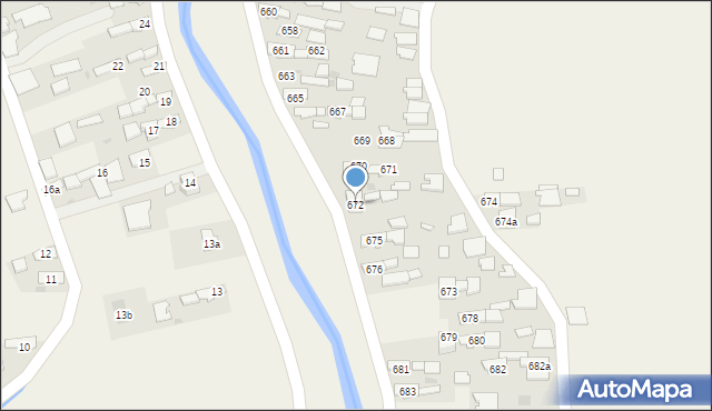 Borzęcin, Borzęcin, 672, mapa Borzęcin