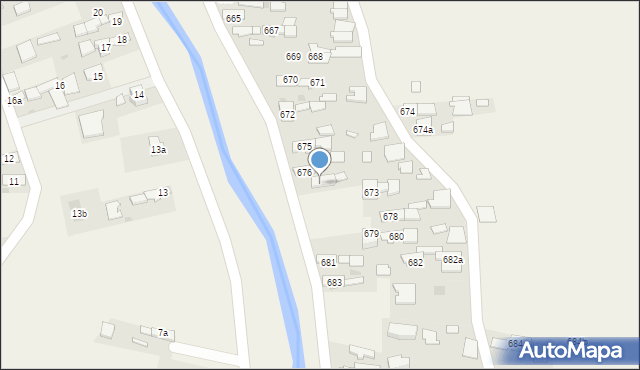 Borzęcin, Borzęcin, 677, mapa Borzęcin