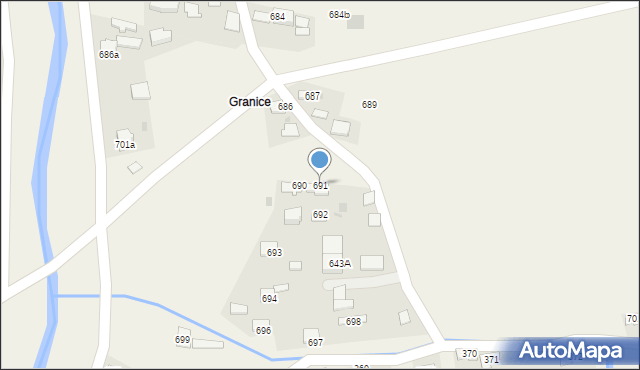 Borzęcin, Borzęcin, 691, mapa Borzęcin