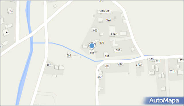 Borzęcin, Borzęcin, 696, mapa Borzęcin