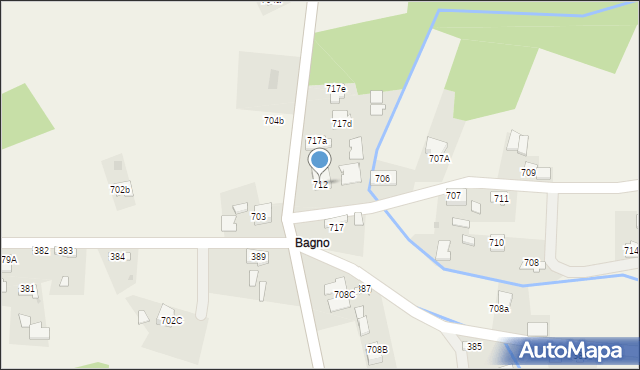 Borzęcin, Borzęcin, 712, mapa Borzęcin