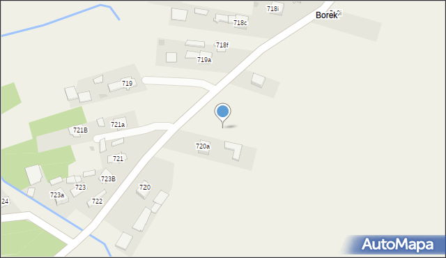 Borzęcin, Borzęcin, 720b, mapa Borzęcin
