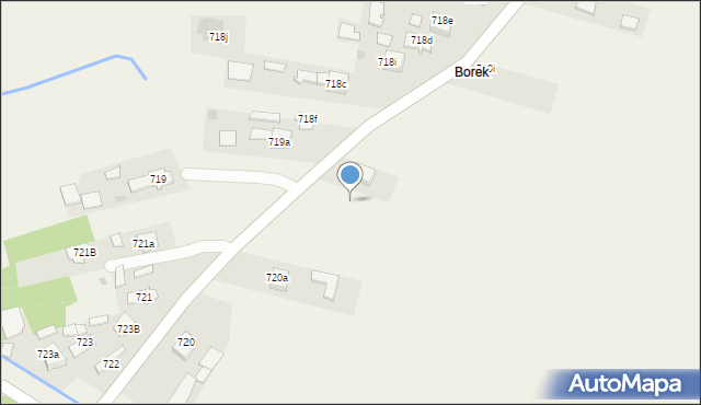 Borzęcin, Borzęcin, 720d, mapa Borzęcin