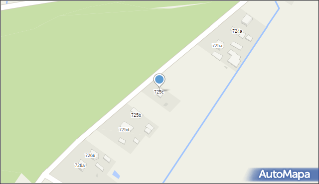 Borzęcin, Borzęcin, 725c, mapa Borzęcin