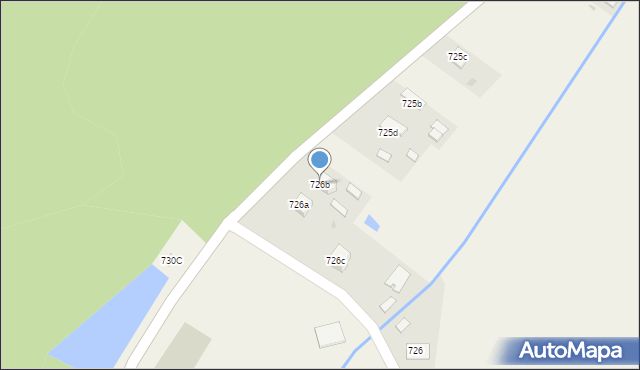 Borzęcin, Borzęcin, 726b, mapa Borzęcin