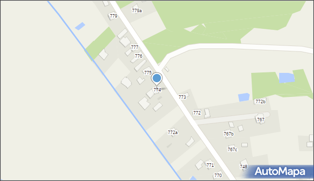 Borzęcin, Borzęcin, 774, mapa Borzęcin