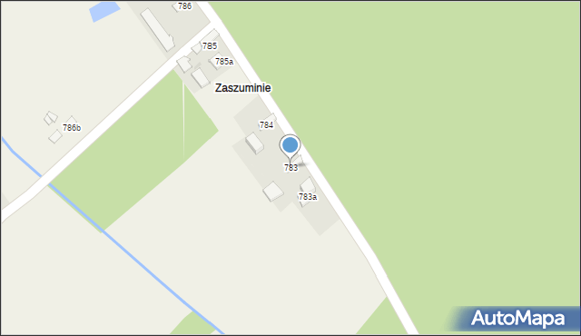 Borzęcin, Borzęcin, 783, mapa Borzęcin