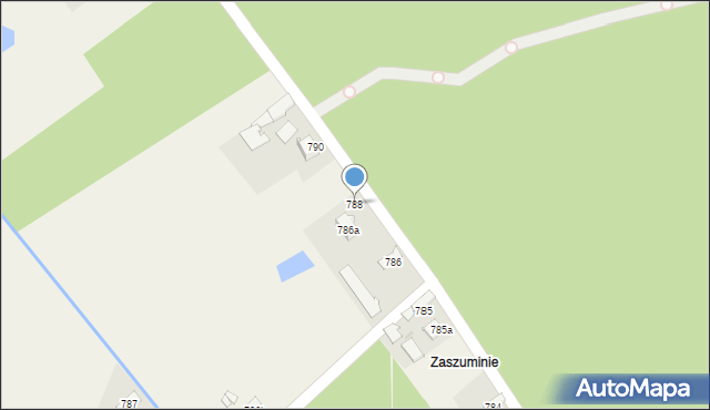 Borzęcin, Borzęcin, 788, mapa Borzęcin