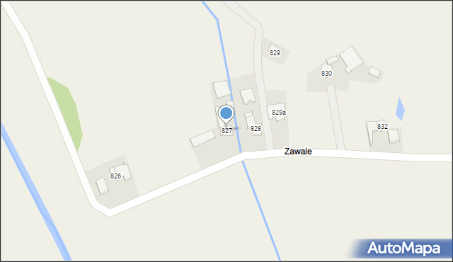 Borzęcin, Borzęcin, 827, mapa Borzęcin