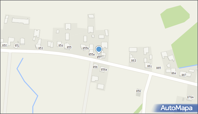 Borzęcin, Borzęcin, 857, mapa Borzęcin