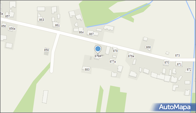 Borzęcin, Borzęcin, 879A, mapa Borzęcin