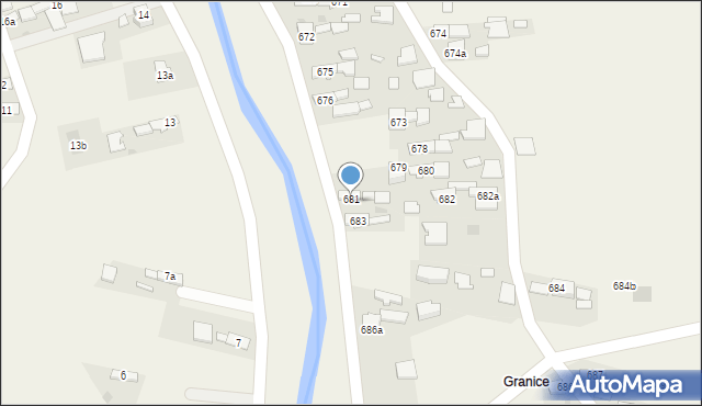 Borzęcin, Borzęcin, 881, mapa Borzęcin