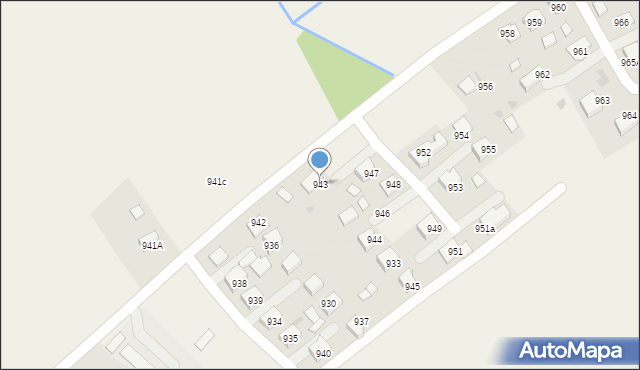 Borzęcin, Borzęcin, 943, mapa Borzęcin