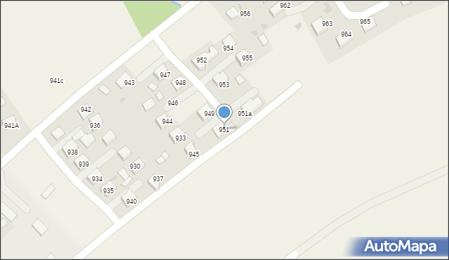 Borzęcin, Borzęcin, 951, mapa Borzęcin