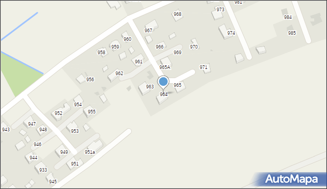 Borzęcin, Borzęcin, 964, mapa Borzęcin