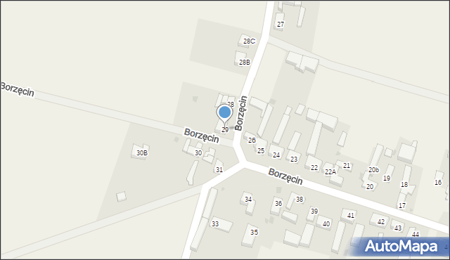 Borzęcin, Borzęcin, 29, mapa Borzęcin