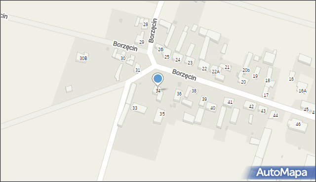 Borzęcin, Borzęcin, 34, mapa Borzęcin