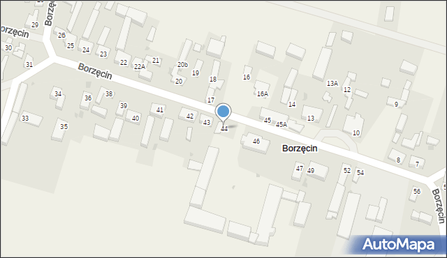 Borzęcin, Borzęcin, 44, mapa Borzęcin