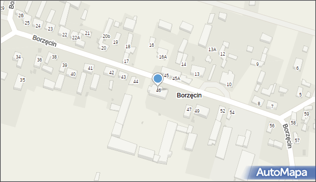 Borzęcin, Borzęcin, 46, mapa Borzęcin