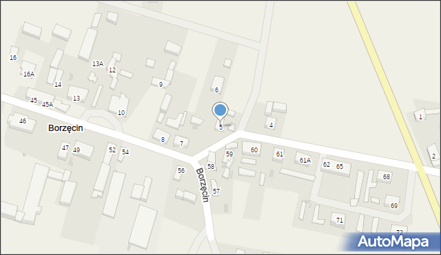 Borzęcin, Borzęcin, 5, mapa Borzęcin