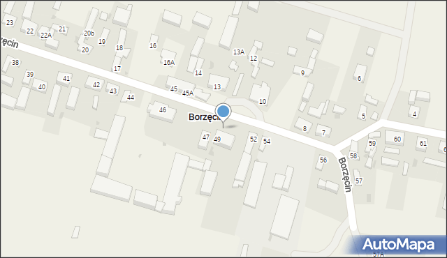 Borzęcin, Borzęcin, 50, mapa Borzęcin