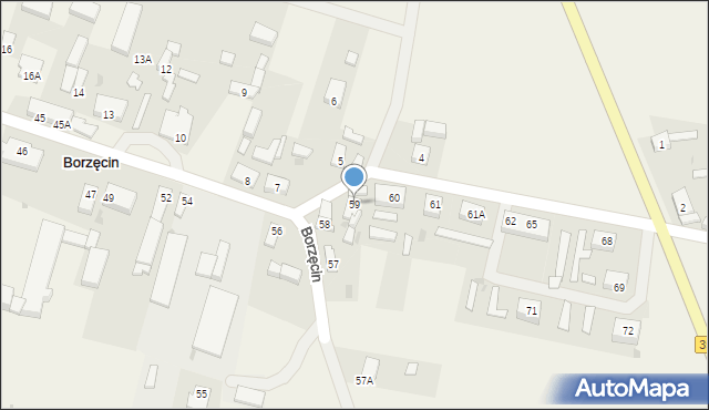 Borzęcin, Borzęcin, 59, mapa Borzęcin