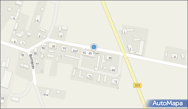 Borzęcin, Borzęcin, 67, mapa Borzęcin