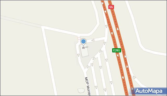 Borzęcin, Borzęcin, 80, mapa Borzęcin