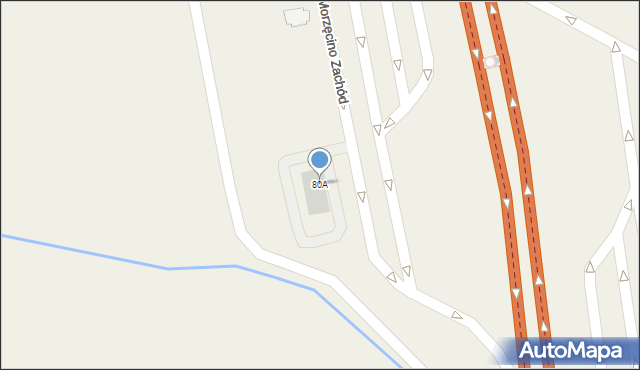 Borzęcin, Borzęcin, 80A, mapa Borzęcin