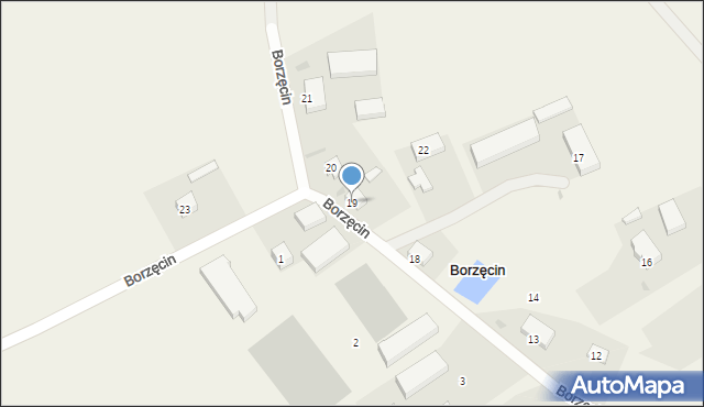 Borzęcin, Borzęcin, 19, mapa Borzęcin