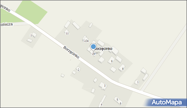 Borzęcinko, Borzęcinko, 10, mapa Borzęcinko
