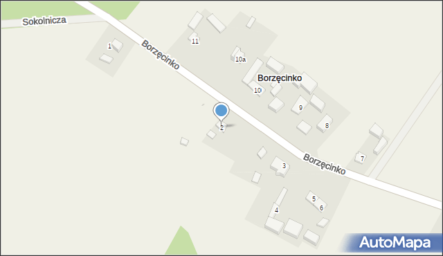 Borzęcinko, Borzęcinko, 2, mapa Borzęcinko