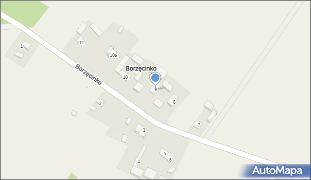 Borzęcinko, Borzęcinko, 9, mapa Borzęcinko